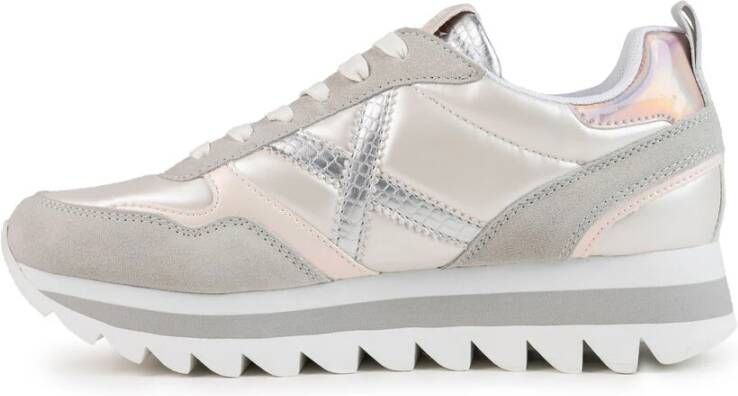 Munich Ripple Wit Grafisch Sportieve Sneaker Gray Dames