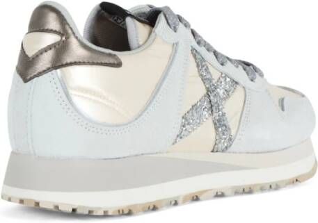 Munich Sky Leren en Stoffen Sneakers Gray Dames