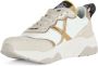 Munich Sneakers van leer en stof met eco-leer details White Dames - Thumbnail 2