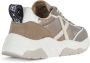 Munich Sneakers van leer en stof met logo Brown Dames - Thumbnail 3