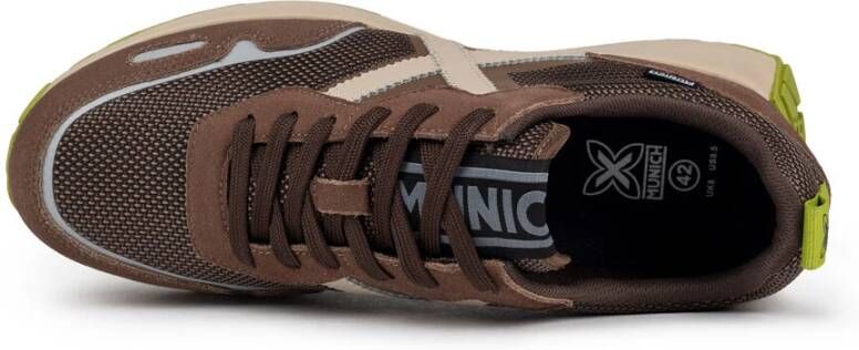 Munich Xemine Sportieve Elegantie Bruine Sneakers Brown Heren