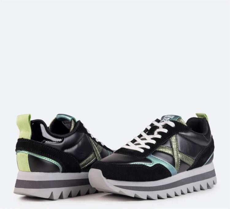 Munich Zwarte Ripple Sneakers voor Vrouwen Black Dames