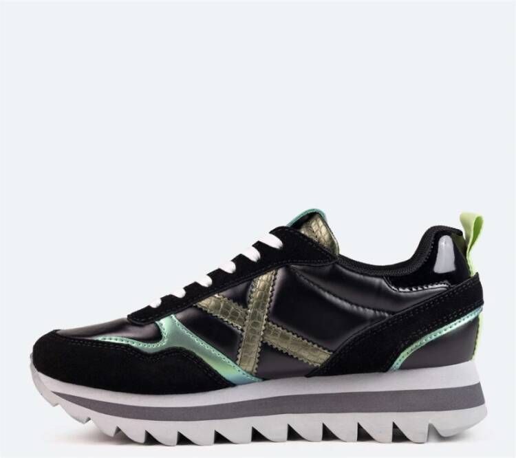 Munich Zwarte Ripple Sneakers voor Vrouwen Black Dames