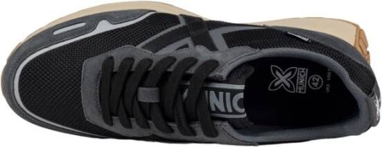 Munich Zwarte Sportieve Textiel Sneakers Black Heren