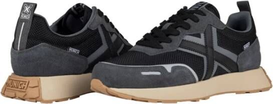 Munich Zwarte Sportieve Textiel Sneakers Black Heren