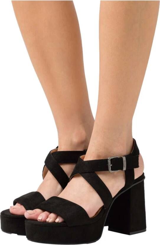 mustang 53390 Sandalen met hak Black Dames