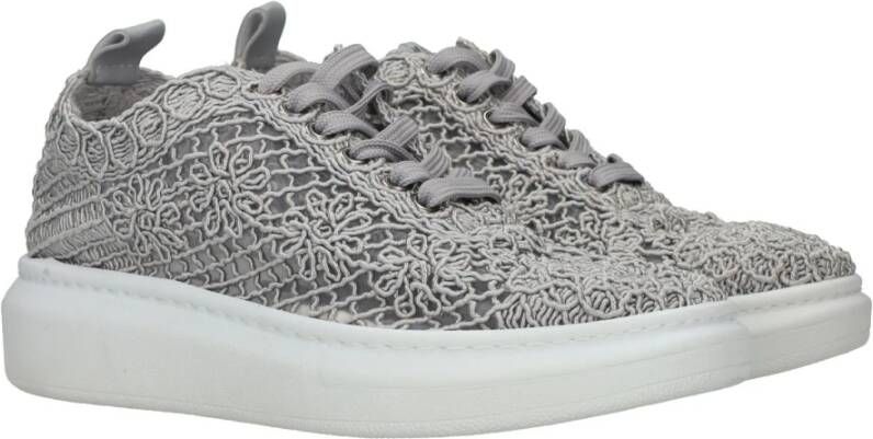 mustang Beige Bloemen Sneakers voor Dames Gray Dames