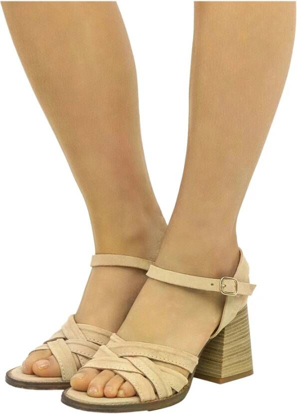 mustang Fleur Heeled sandals Beige Dames