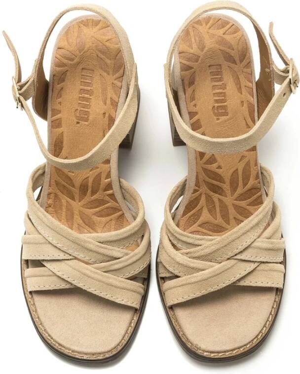 mustang Fleur Heeled sandals Beige Dames