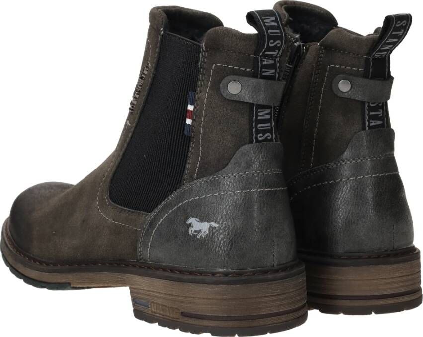 mustang Heren Chelsea Boot in Antraciet Grijs Gray Heren