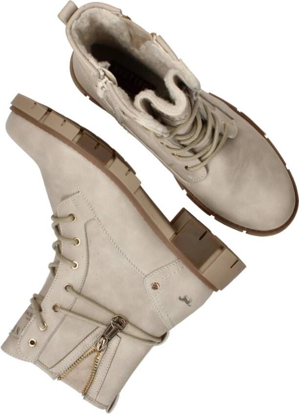 mustang Ivoor Veterboot Beige Dames