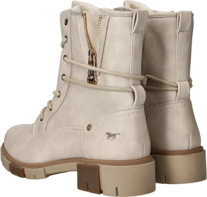 mustang Ivoor Veterboot Beige Dames