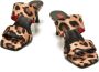 Mustang Leopardo sandalen met hak Brown Dames - Thumbnail 4