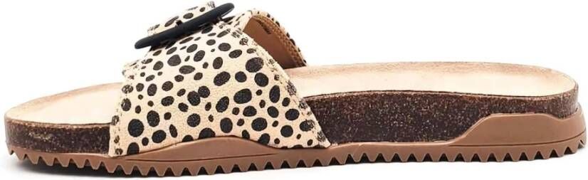 mustang Nep Suède Luipaard Slippers Multicolor Dames