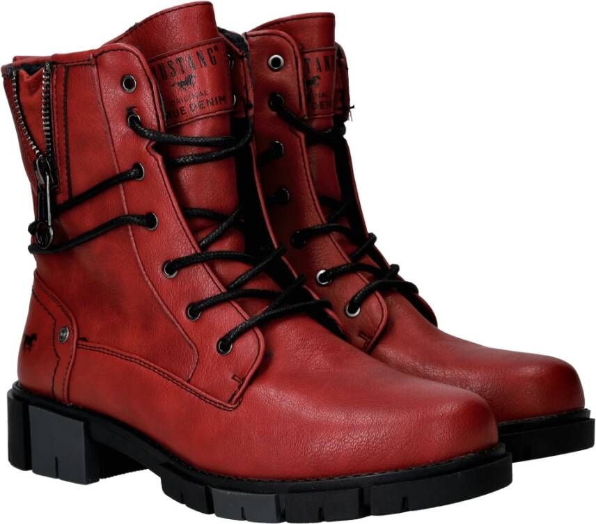 mustang Rode Veterboot Red Dames