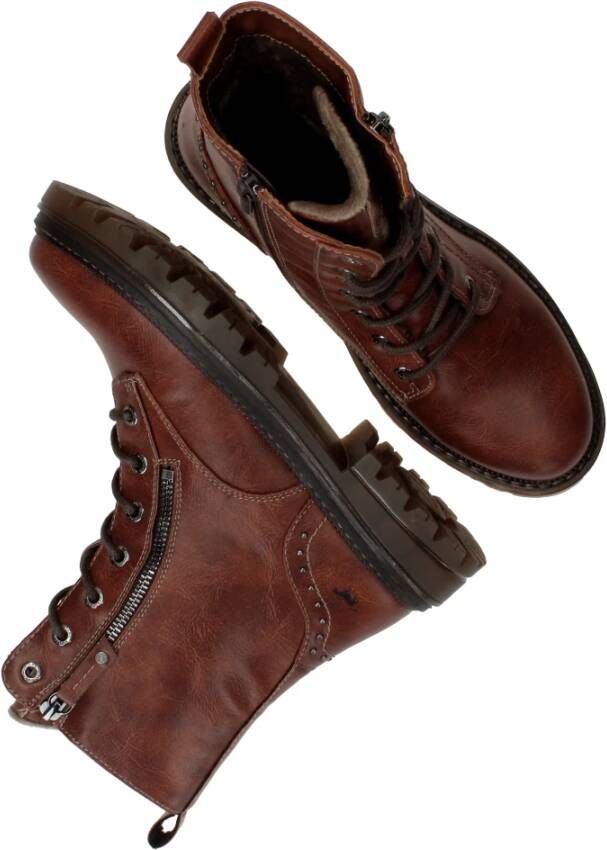 mustang Stijlvolle bruine veterschoenen voor dames Brown Dames