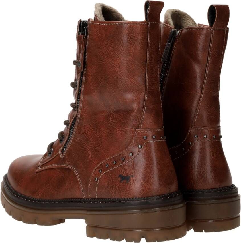 mustang Stijlvolle bruine veterschoenen voor dames Brown Dames