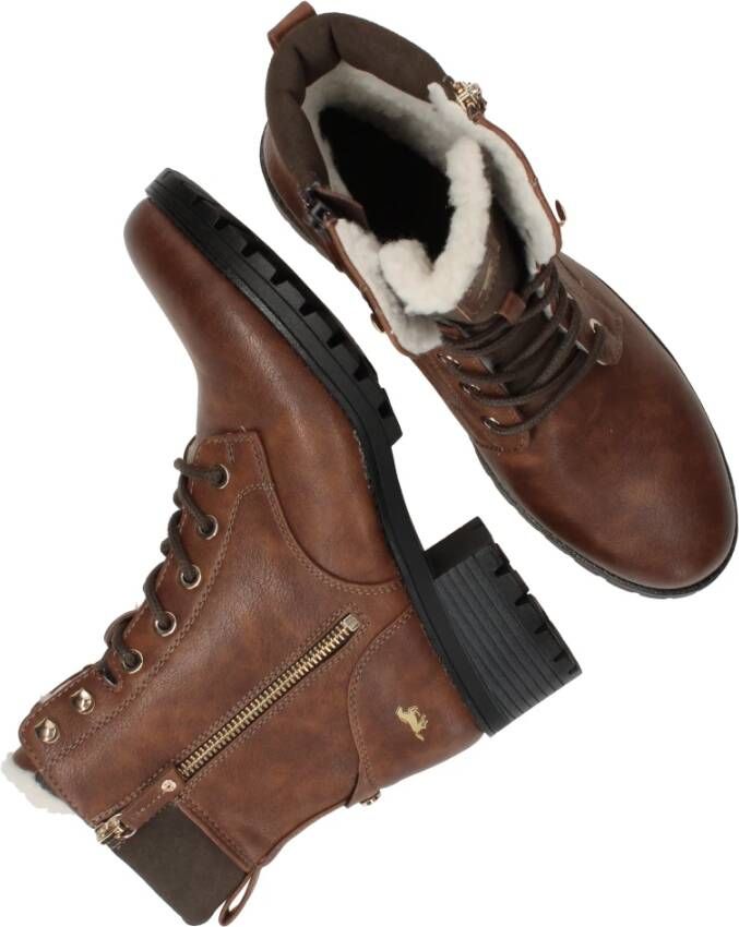 mustang Warmgevoerde Veterschoenen Brown Dames