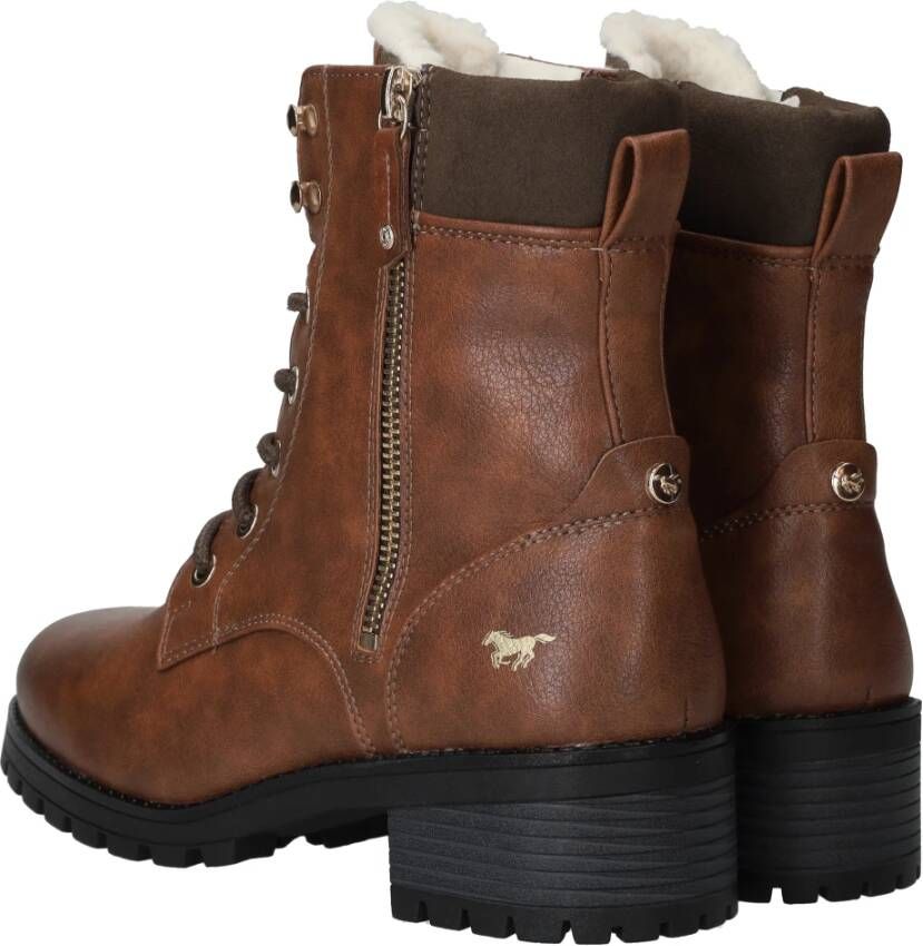 mustang Warmgevoerde Veterschoenen Brown Dames