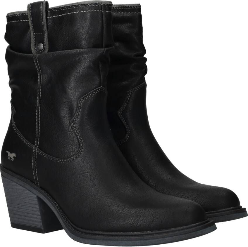 mustang Western Stijl Zwarte Dameslaarzen Black Dames