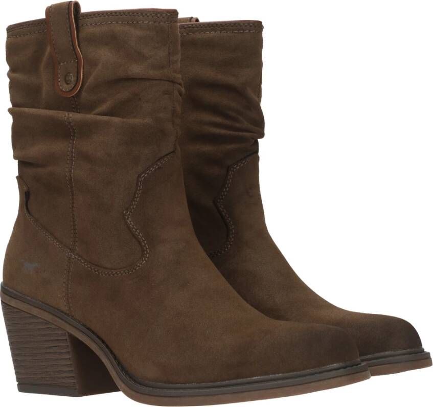 mustang Westerse Stijl Enkellaars voor Dames Brown Dames