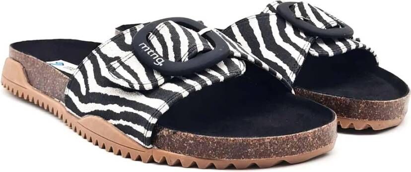 mustang Zebra Sandalen Black Dames