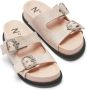 N21 Roze Gevlochten Sandalen met Kristallen Gespen Pink Dames - Thumbnail 3