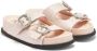 N21 Roze Gevlochten Sandalen met Kristallen Gespen Pink Dames - Thumbnail 4