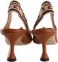 N21 Stiletto Hak Leren Slingback Schoenen Brown Dames - Thumbnail 4