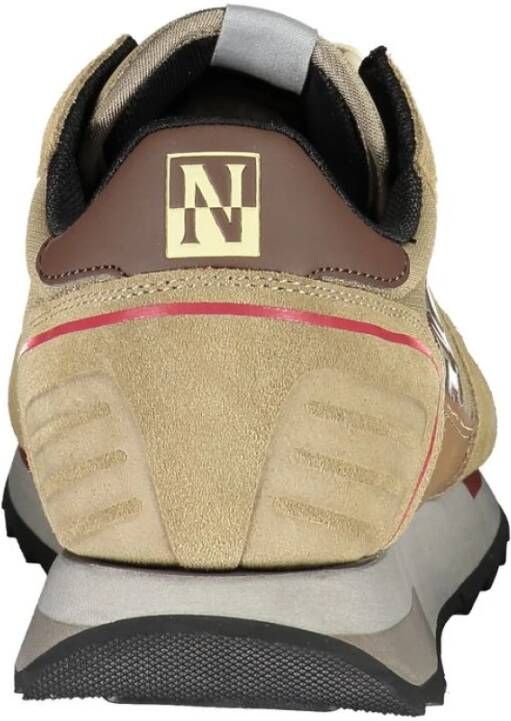 Napapijri Beige Sports Sneakers met Contrastdetails Beige Heren