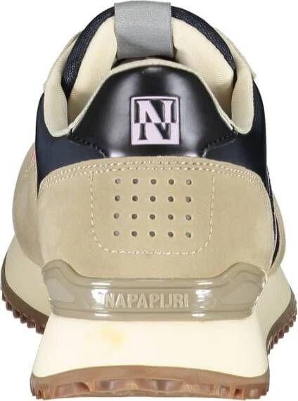 Napapijri Beige Vetersneakers met Contrastdetails Beige Dames