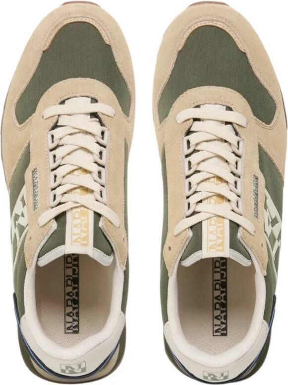 Napapijri Beige Groene Hardloopschoenen Multicolor Heren