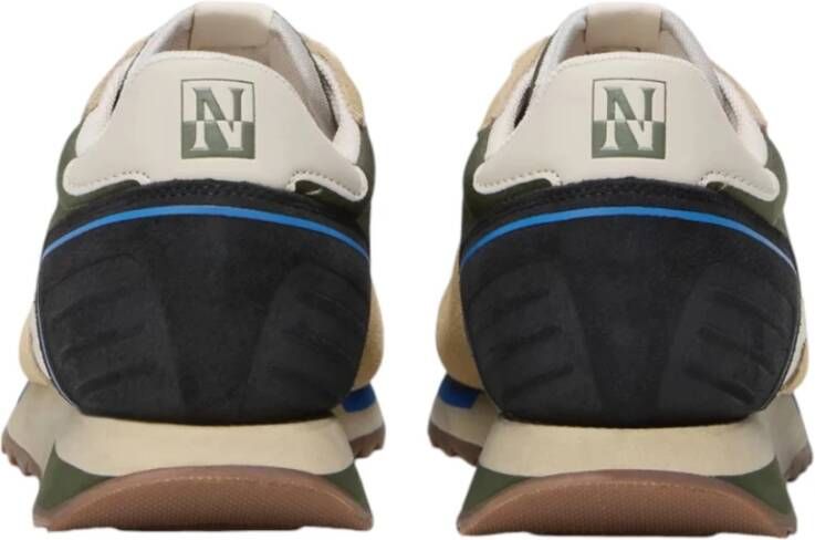 Napapijri Beige Groene Hardloopschoenen Multicolor Heren