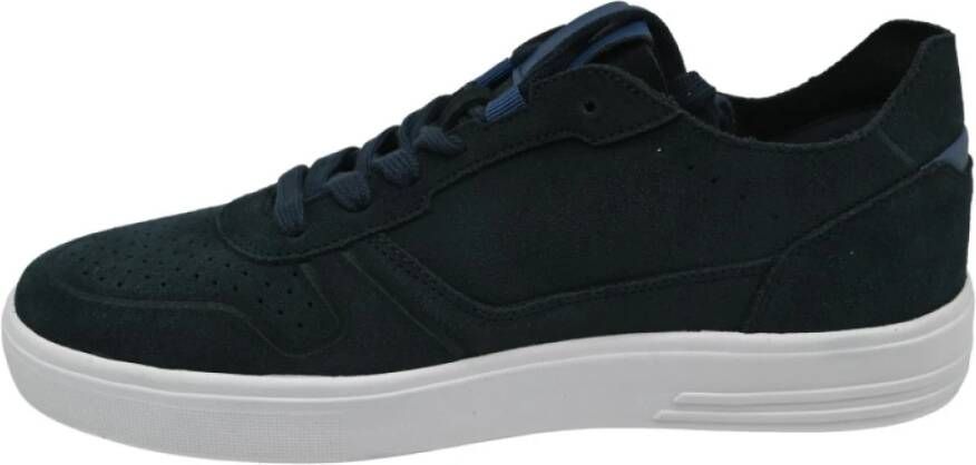 Napapijri Blauwe Marine Suède Sneakers Black Heren