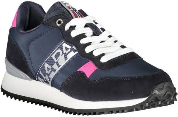 Napapijri Blauwe Sportieve Vetersneakers Blue Dames