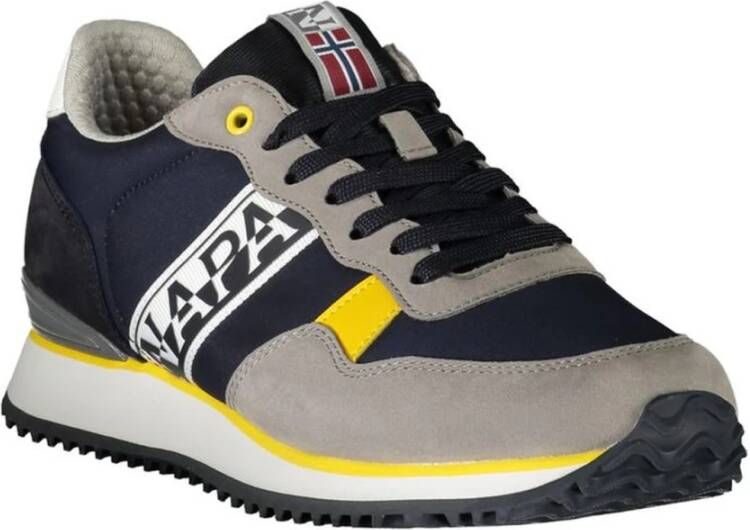 Napapijri Blauwe Vetersneaker met Contrastdetails Multicolor Heren