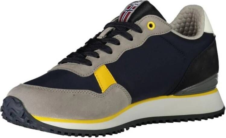 Napapijri Blauwe Vetersneaker met Contrastdetails Multicolor Heren