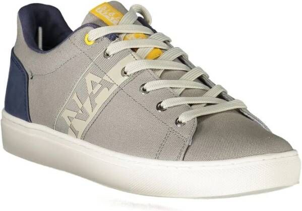 Napapijri Grijze Polyester Sneaker met Contrastdetails Gray Heren