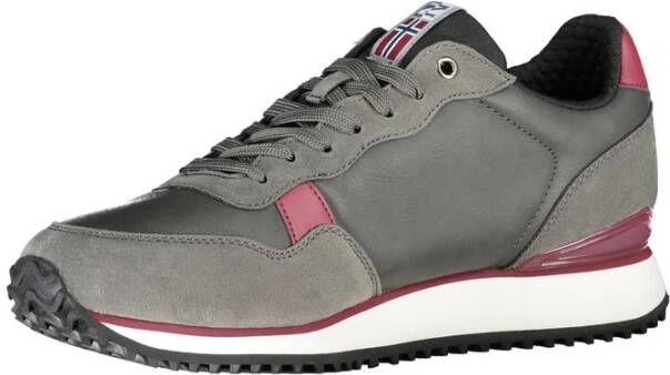 Napapijri Grijze Vetersneakers met Contrasterende Accenten Gray Heren