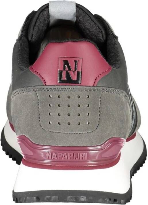 Napapijri Grijze Vetersneakers met Contrasterende Accenten Gray Heren