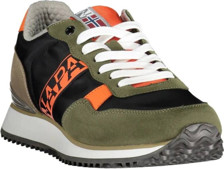 Napapijri Groene Contrast Veterschoenen Multicolor Heren