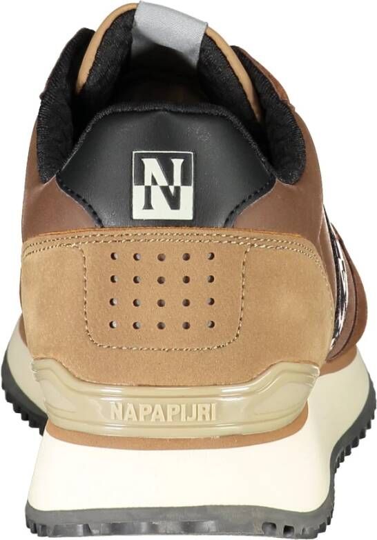 Napapijri Sportieve Bruine Veterschoenen met Contrastdetails Brown Heren