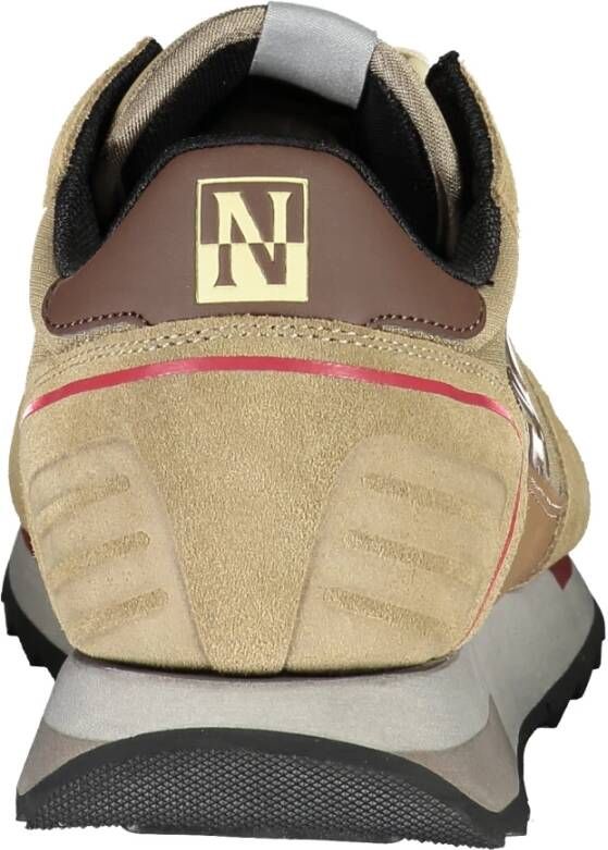 Napapijri Sportieve Veterschoenen Beige Contrast Logo Beige Heren