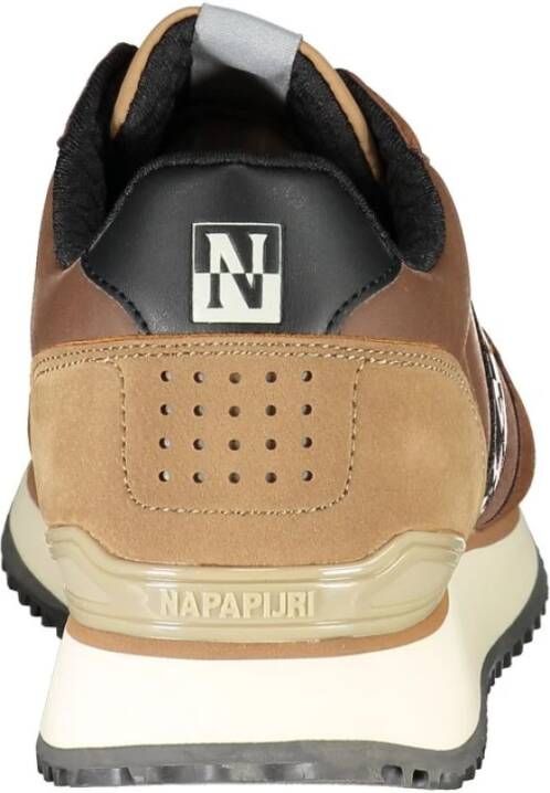 Napapijri Stijlvolle heren sportsneakers met contrastveters Brown Heren