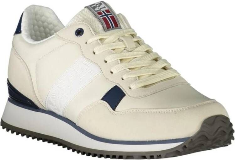 Napapijri Stijlvolle Polyester Sneaker Beige Heren