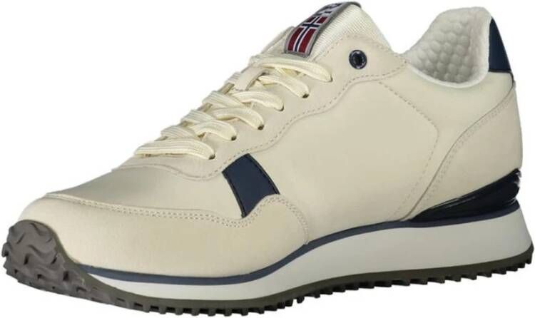 Napapijri Stijlvolle Polyester Sneaker Beige Heren