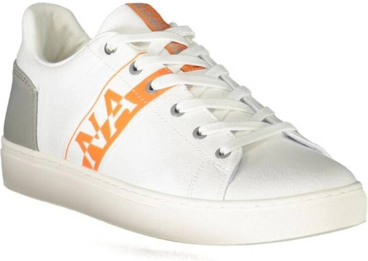 Napapijri Witte Vetersneakers met Contrastdetails White Heren