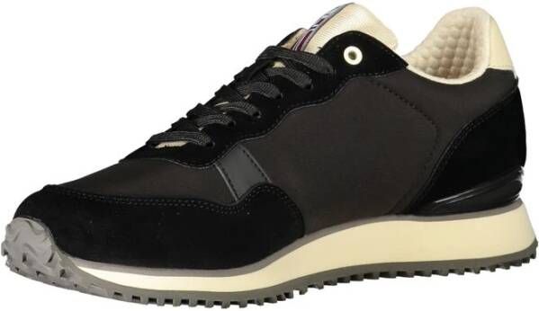 Napapijri Zwarte Polyester Sneaker met Contrastdetails Black Heren