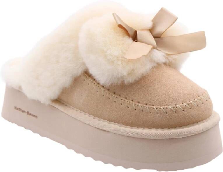 Nathan-Baume Stijlvolle Damesslippers Beige Dames