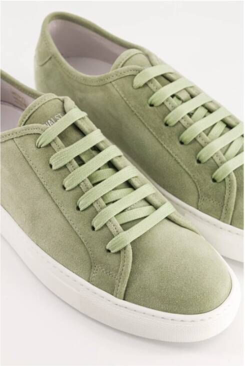 National Standard Zachte Suede Amandel Sneakers Green Heren